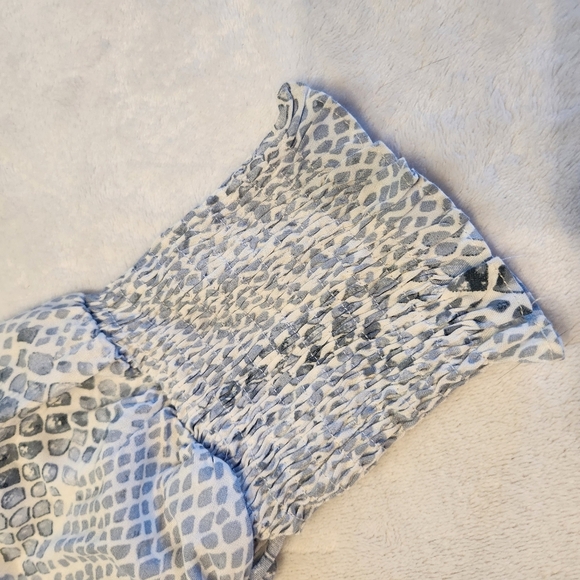 Buddy Love Womens Chic Snake Print Tierd Dress Blue/gray. Fit & Flare Sz M NWOT - Picture 9 of 9